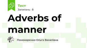 Adverbs of manner
