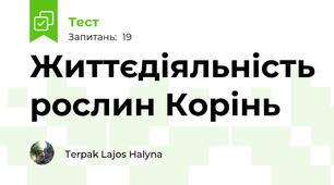 Життєдіяльність рослин Корінь