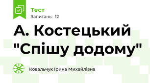 А. Костецький "Спішу додому"