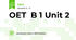 OET  B 1 Unit 2 