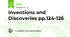 Inventions and Discoveries pp.124-126