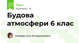 Будова атмосфери 6 клас 