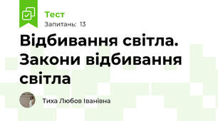Відбивання світла. Закони відбивання світла 