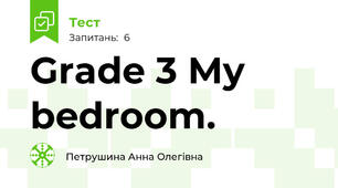 Grade 3 My bedroom.