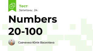Numbers 20-100