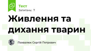 Живлення та дихання тварин