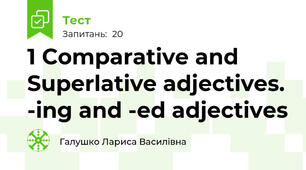 1 Comparative and Superlative adjectives. -ing and -ed adjectives