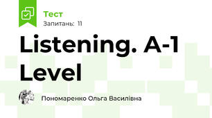 Listening. A-1 Level 