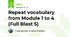 Repeat vocabulary from Module 1 to 4 (Full Blast 5)