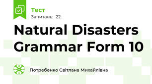 Natural Disasters Grammar Form 10
