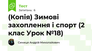 (Копія) Зимові захоплення і спорт (2 клас Урок №18)