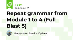 Repeat grammar from Module 1 to 4 (Full Blast 5)