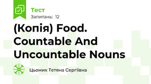 (Копія) Food. Countable And Uncountable Nouns