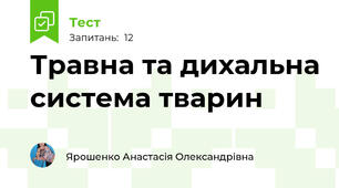 Травна та дихальна система тварин 