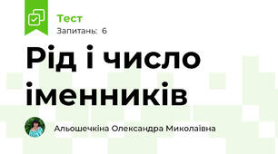 Рід і число іменників