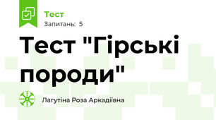 Тест "Гірські породи"