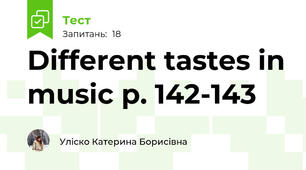 Different tastes in music p. 142-143