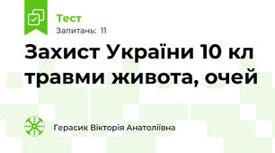 Захист України 10 кл травми живота, очей