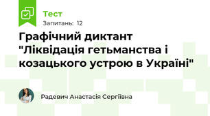 Графічний диктант "Ліквідація гетьманства і козацького устрою в Україні"