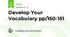 Develop Your Vocabulary pp/150-151