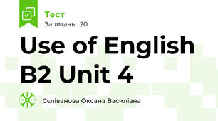 Use of English B2 Unit 4