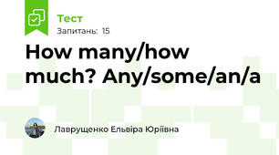 How many/how much? Any/some/an/a
