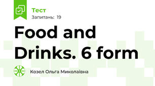  Food and Drinks. 6 form
