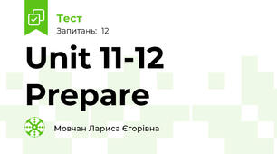 Unit 11-12 Prepare