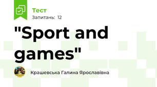 "Sport and games"