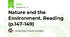 Nature and the Environment. Reading (p.147-149)