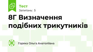 8Г Визначення подібних трикутників