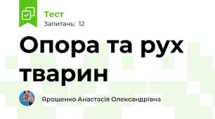  Опора та рух тварин