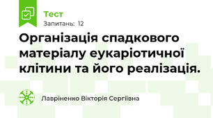 Організація спадкового матеріалу еукаріотичної клітини та його реалізація.
