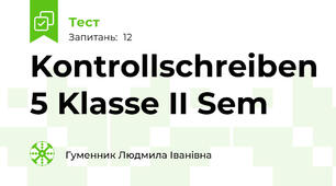 Kontrollschreiben 5 Klasse II Sem 