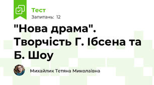 "Нова драма". Творчість Г. Ібсена та Б. Шоу