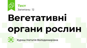 Вегетативні органи рослин