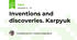 Inventions and discoveries. Karpyuk 