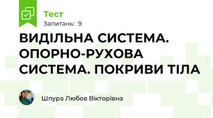ВИДІЛЬНА СИСТЕМА. ОПОРНО-РУХОВА СИСТЕМА. ПОКРИВИ ТІЛА