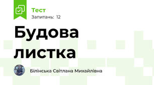Будова листка