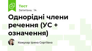 Однорідні члени речення (УС + означення)