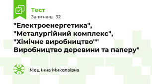  "Електроенергетика", "Металургійний комплекс", "Хімічне виробництво"" Виробництво деревини та паперу"