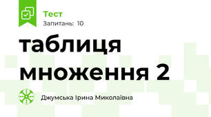таблиця множення 2