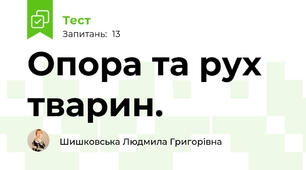 Опора та рух тварин.