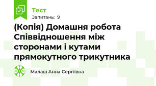 (Копія) Домашня робота Співвідношення між сторонами і кутами прямокутного трикутника