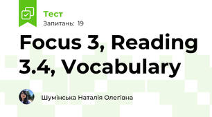 Focus 3, Reading 3.4, Vocabulary