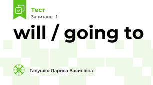 will / going to