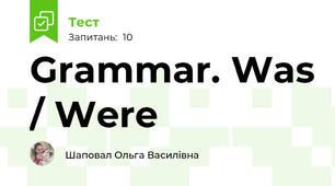 Grammar. Was / Were