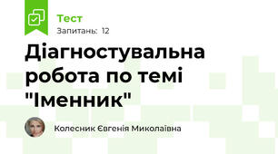Діагностувальна робота по темі "Іменник"