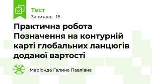 Практична робота Позначення на контурній карті глобальних ланцюгів доданої вартості