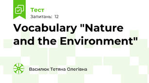 Vocabulary "Nature and the Environment"